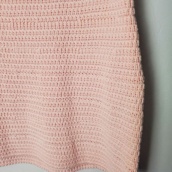 PacSun Pink Crochet Knit Mini Skirt Size Small - Picture 5 of 8